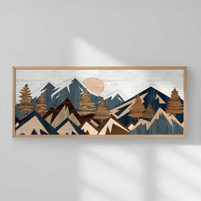 Quadro Multicolore Materiale Struttura in Legno Nobilitato 50x120h cm, - Miroteso