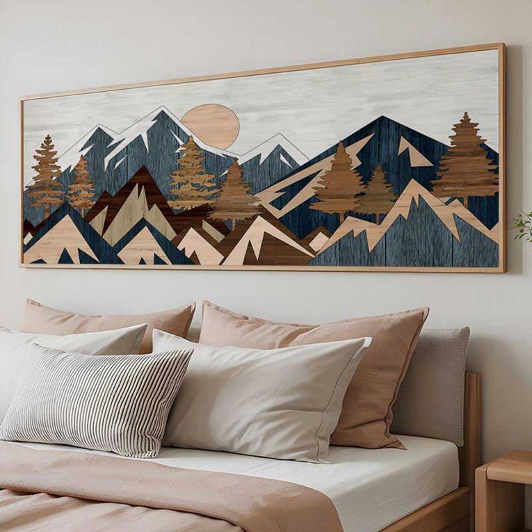 Quadro Multicolore Materiale Struttura in Legno Nobilitato 50x120h cm, - Miroteso