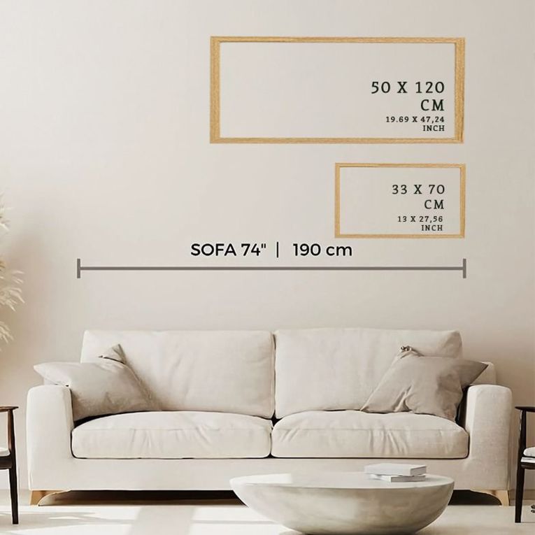 Quadro Multicolore Materiale Struttura in Legno Nobilitato 50x120h cm, - Miseba