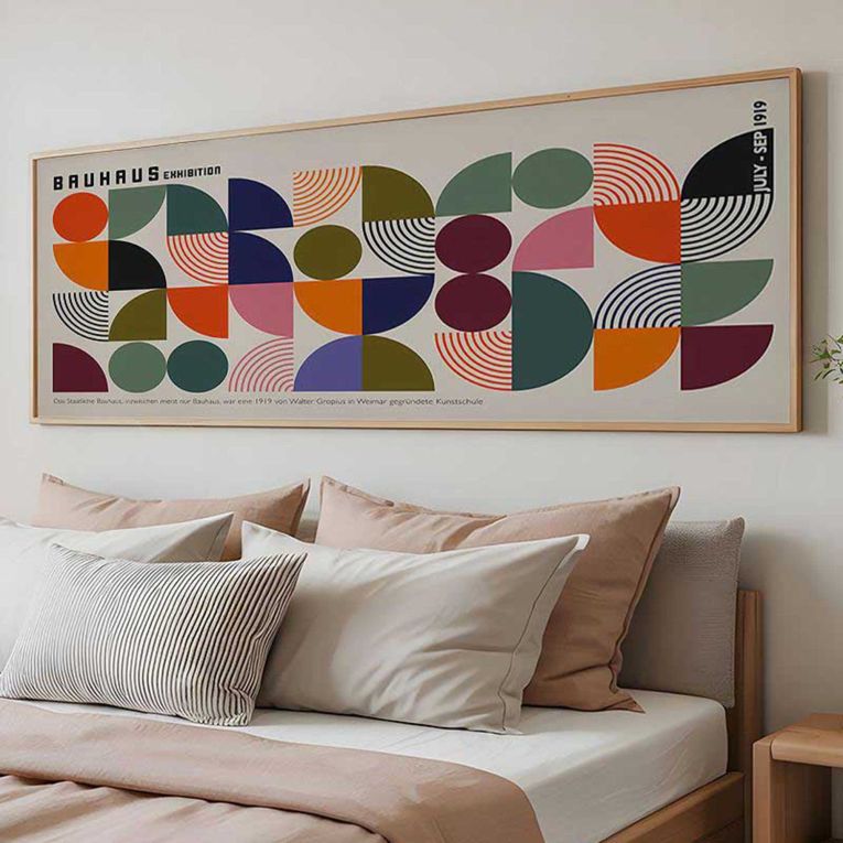Quadro Multicolore Materiale Struttura in Legno Nobilitato 50x120h cm, - Miseba