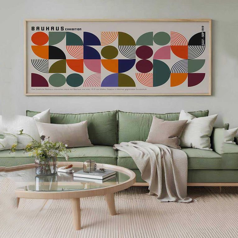 Quadro Multicolore Materiale Struttura in Legno Nobilitato 50x120h cm, - Miseba