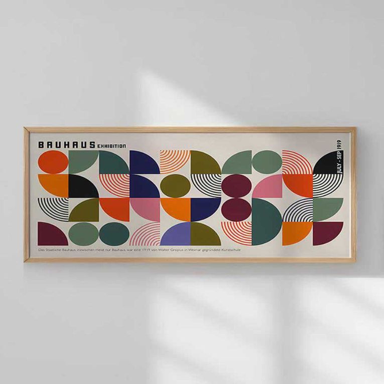 Quadro Multicolore Materiale Struttura in Legno Nobilitato 50x120h cm, - Miseba