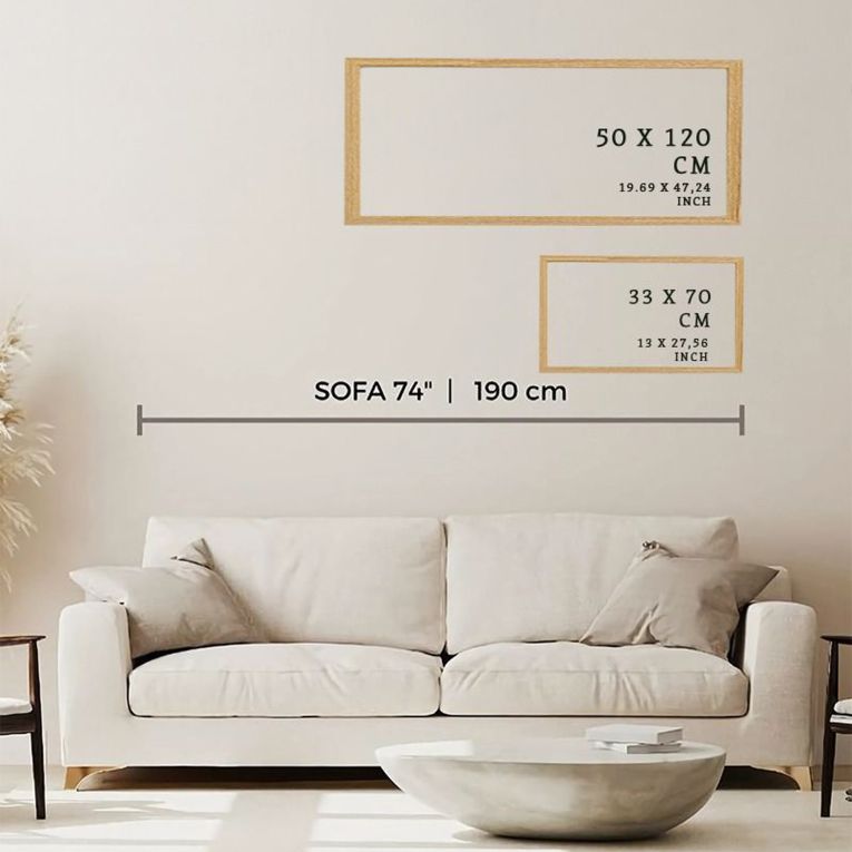 Quadro Multicolore Materiale Struttura in Legno Nobilitato 50x120h cm, - Misola