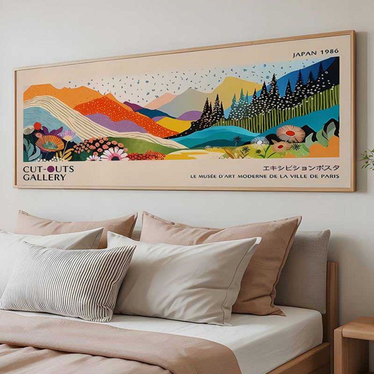 Quadro Multicolore Materiale Struttura in Legno Nobilitato 50x120h cm, - Misola