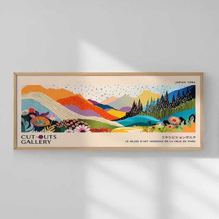 Quadro Multicolore Materiale Struttura in Legno Nobilitato 50x120h cm, - Misola