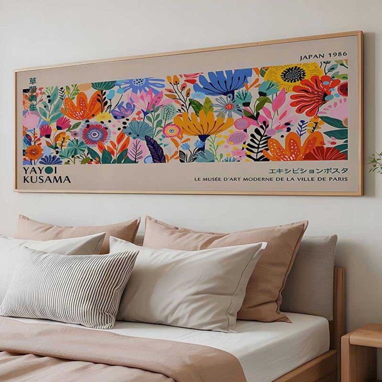 Quadro Multicolore Materiale Struttura in Legno Nobilitato 50x120h cm, - Misolisa