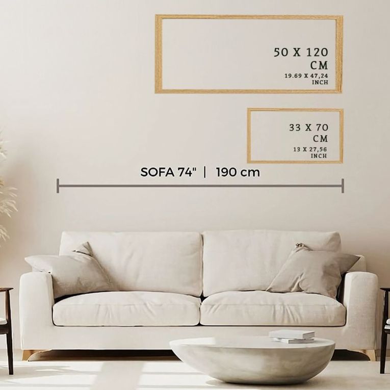 Quadro Multicolore Materiale Struttura in Legno Nobilitato 50x120h cm, - Misolisa