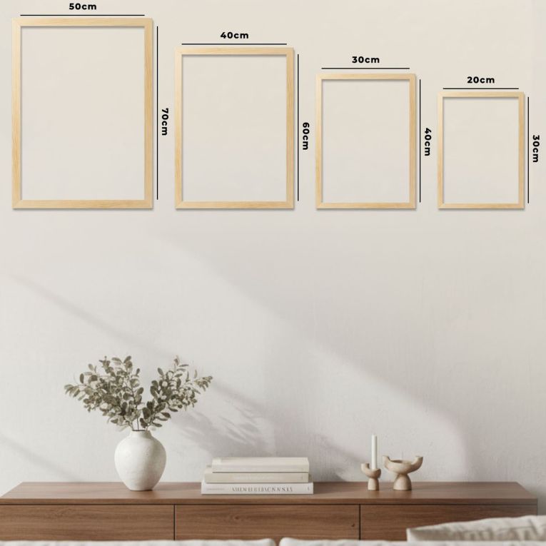 Quadro Multicolore Materiale Struttura in Legno Nobilitato 50x70h cm, - Melimida