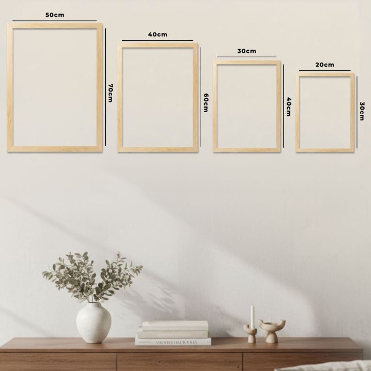 Quadro Multicolore Materiale Struttura in Legno Nobilitato 50x70h cm, - Memeha