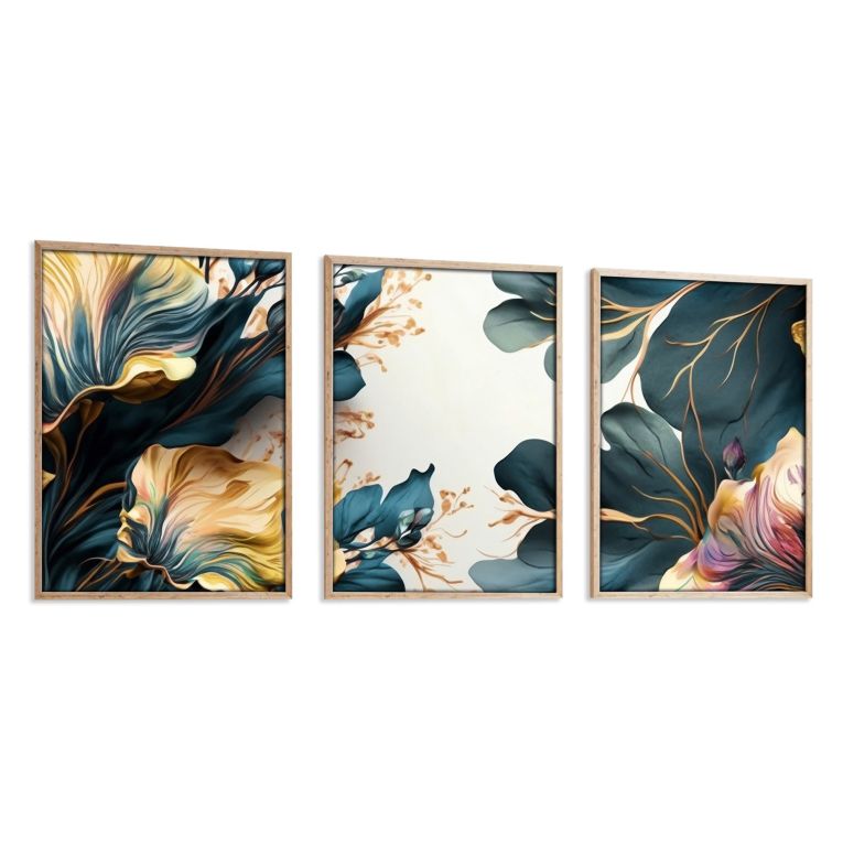 Quadro Multicolore Materiale Struttura in Legno Nobilitato 50x70h cm, - Meneto