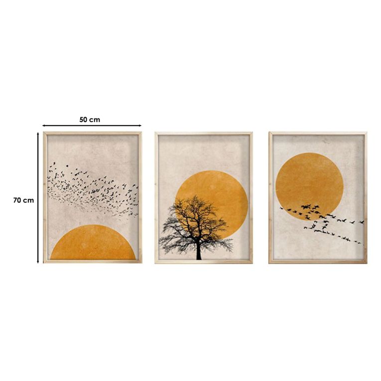 Quadro Multicolore Materiale Struttura in Legno Nobilitato 50x70h cm, - Menorika