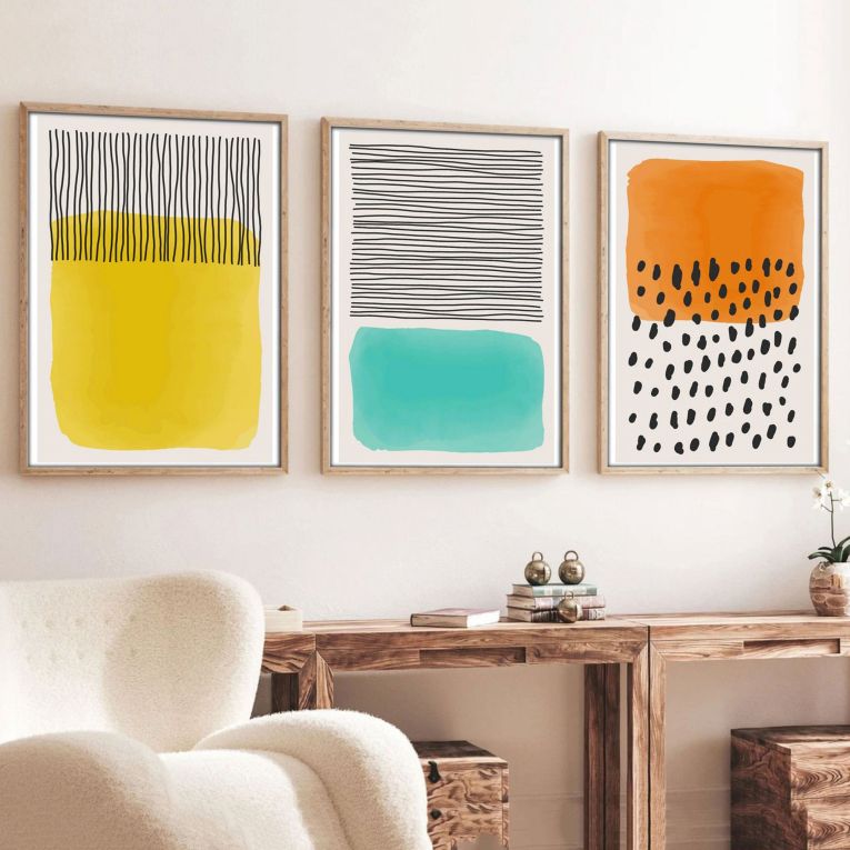Quadro Multicolore Materiale Struttura in Legno Nobilitato 50x70h cm, - Mepa