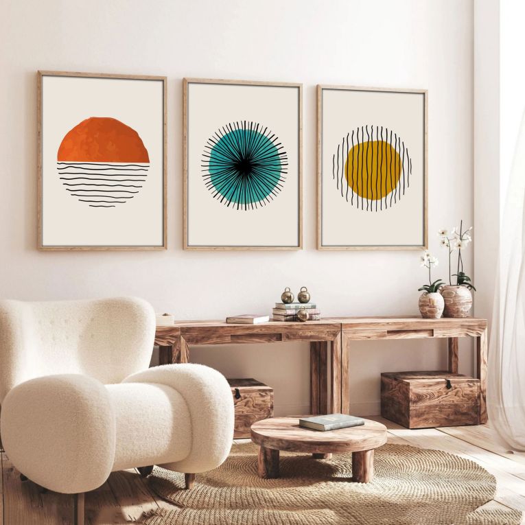 Quadro Multicolore Materiale Struttura in Legno Nobilitato 50x70h cm, - Mepaleha
