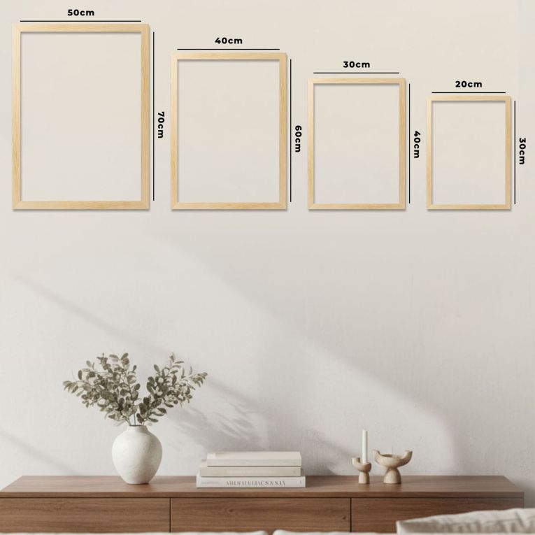 Quadro Multicolore Materiale Struttura in Legno Nobilitato 50x70h cm, - Meravane