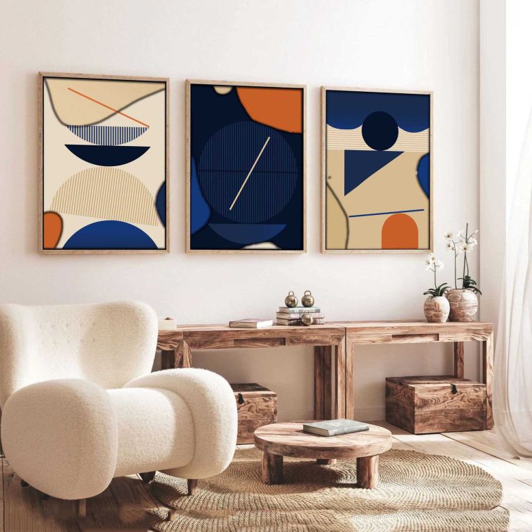 Quadro Multicolore Materiale Struttura in Legno Nobilitato 50x70h cm, - Meravane