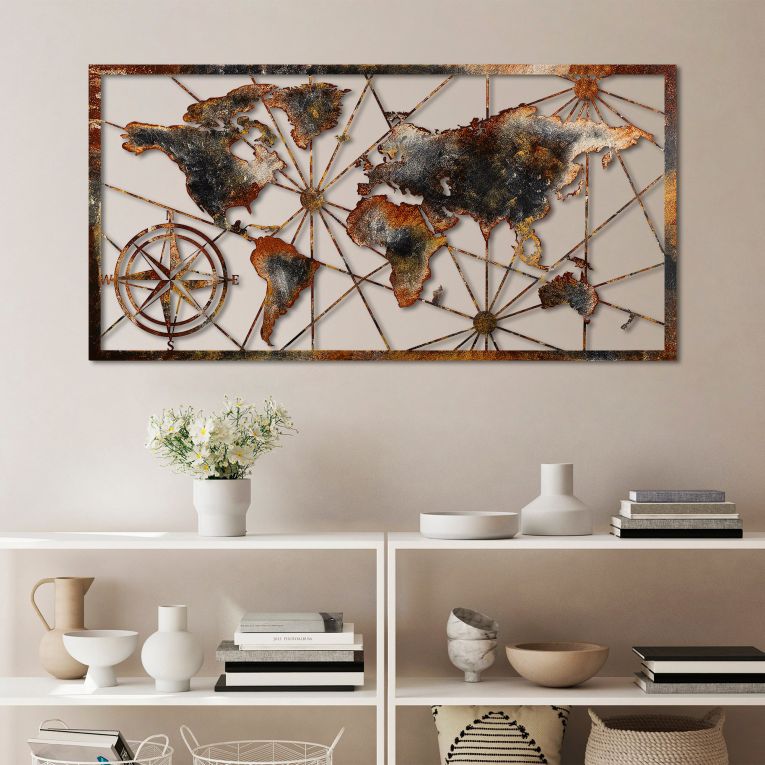 Quadro Multicolore Materiale Struttura in Metallo 120x60h cm, - Mosafaha