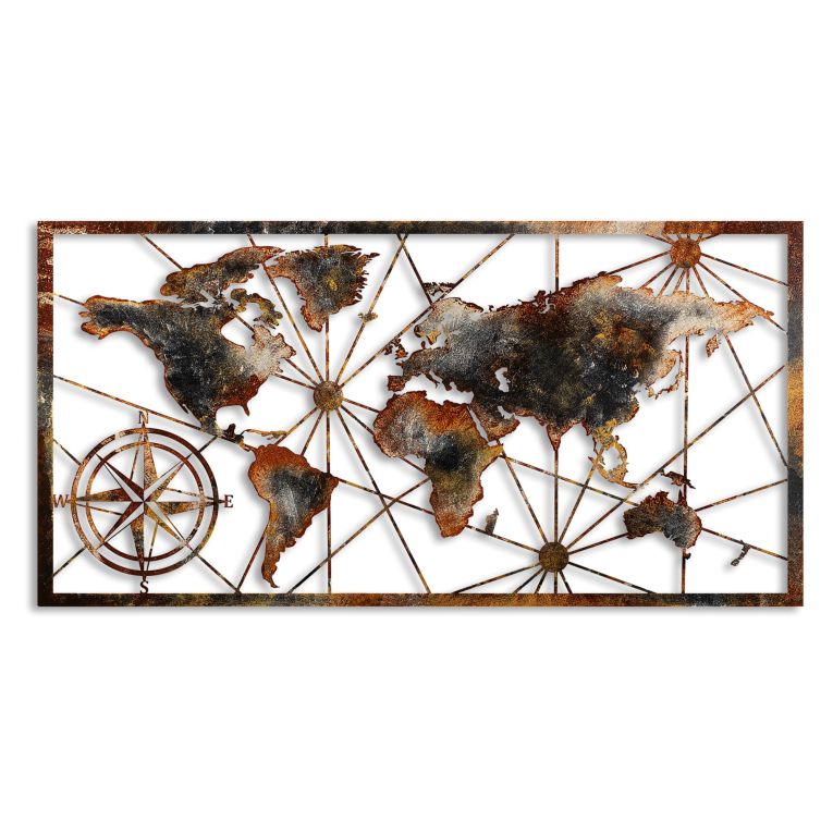 Quadro Multicolore Materiale Struttura in Metallo 120x60h cm, - Mosafaha