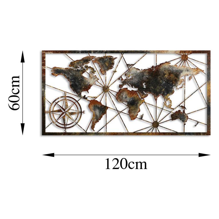 Quadro Multicolore Materiale Struttura in Metallo 120x60h cm, - Mosafaha