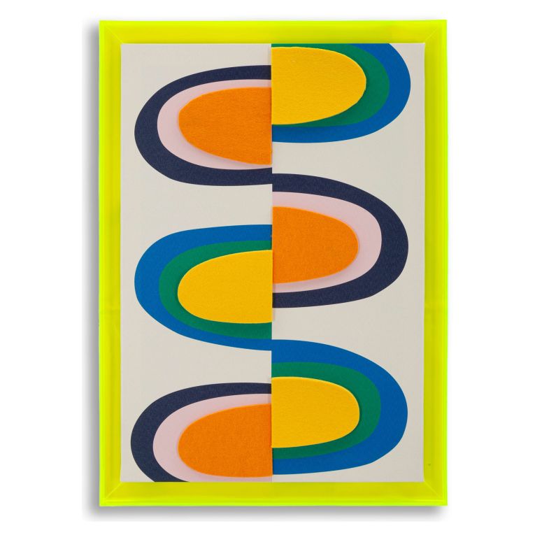 Quadro Multicolore Materiale Struttura in Plastica Materiale Struttura in Legno 50x70h cm, Materiale in Plastica - Bamivani
