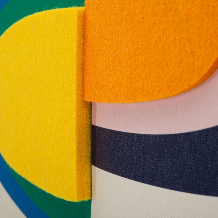 Quadro Multicolore Materiale Struttura in Plastica Materiale Struttura in Legno 50x70h cm, Materiale in Plastica - Bamivani