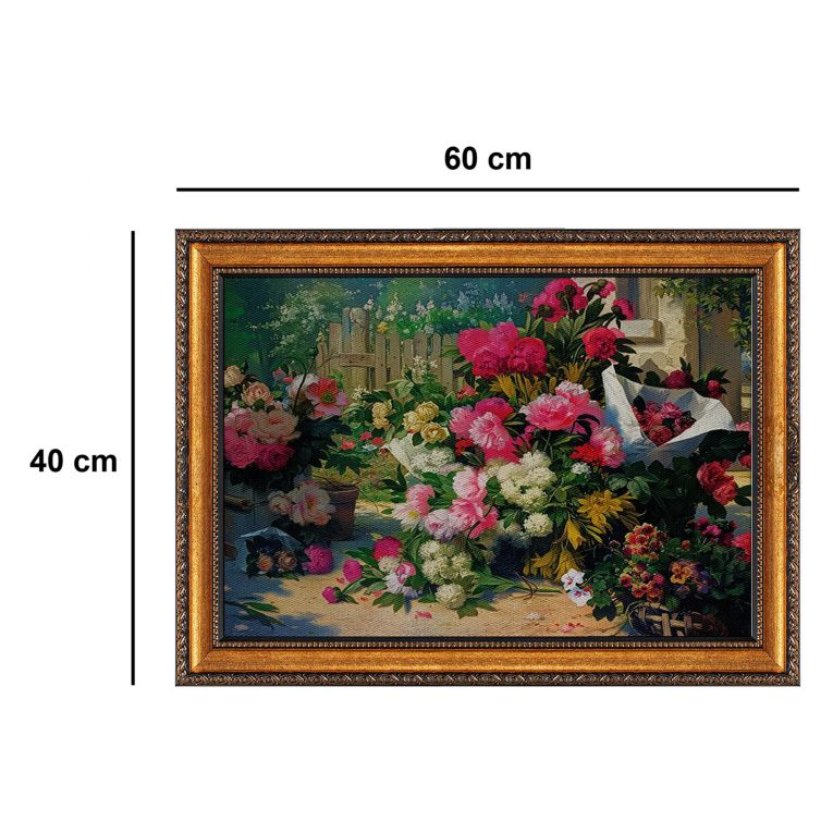 Quadro Multicolore Materiale Struttura in Tessuto Materiale in Legno Nobilitato 40x60h cm, Materiale Struttura in Legno Nobilitato - Naradama
