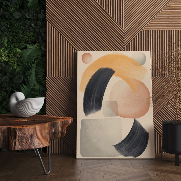 Quadro Multicolore Materiale Struttura in Tessuto Materiale in Legno Nobilitato 50x70h cm, Materiale Struttura in Legno Nobilitato - Nekarafa