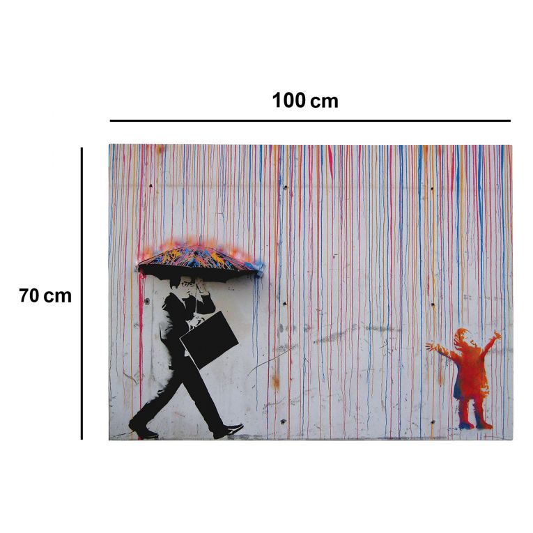 Quadro Multicolore Materiale Struttura in Tessuto Materiale in Legno Nobilitato 70x100h cm, Materiale Struttura in Legno Nobilitato - Mozasa