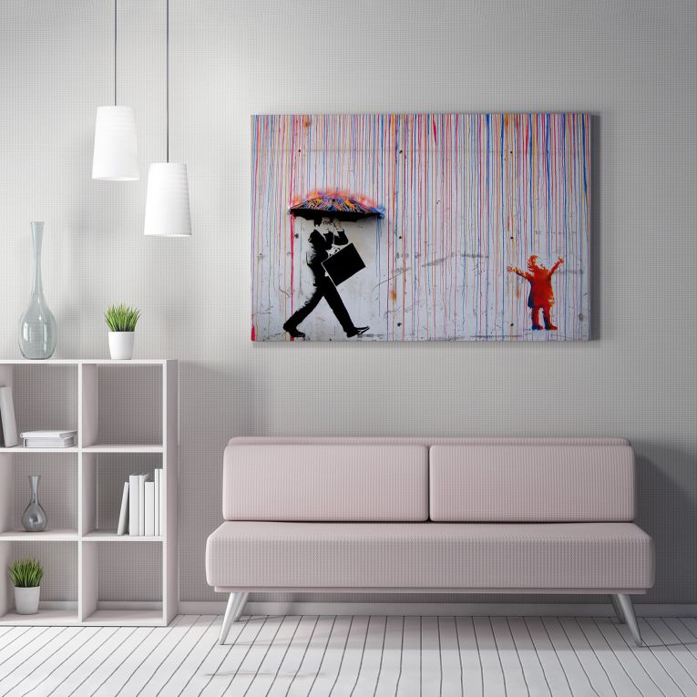 Quadro Multicolore Materiale Struttura in Tessuto Materiale in Legno Nobilitato 70x100h cm, Materiale Struttura in Legno Nobilitato - Mozasa