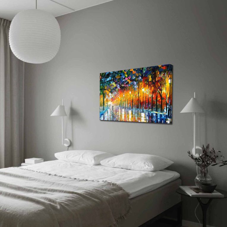 Quadro Multicolore Materiale Struttura in Tessuto Materiale in Legno Nobilitato 70x100h cm, Materiale Struttura in Legno Nobilitato - Nemimara