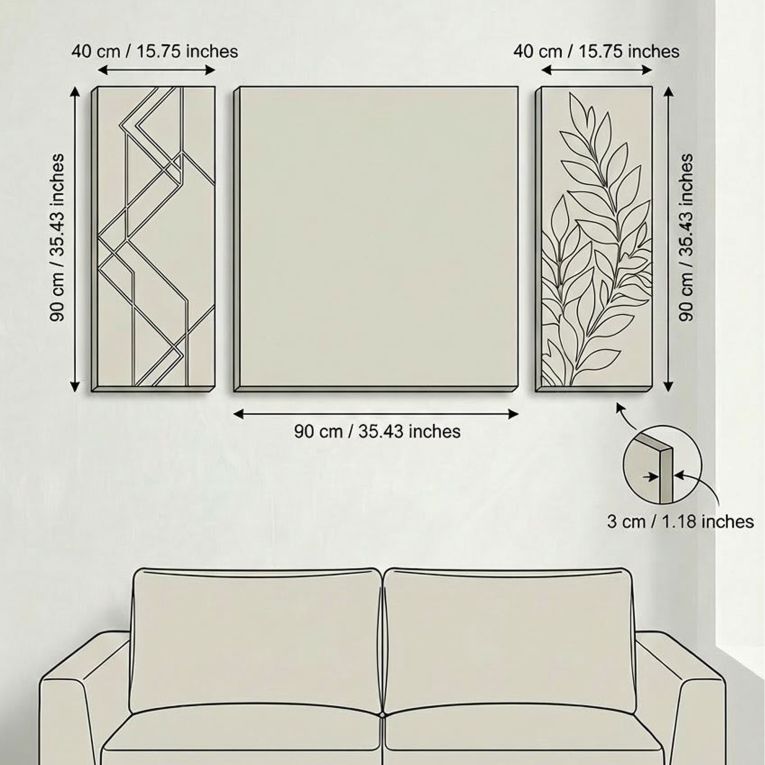 Quadro Multicolore Materiale Struttura in Tessuto Materiale in Legno Nobilitato 90x90h cm, Materiale Struttura in Legno Nobilitato - Nalase