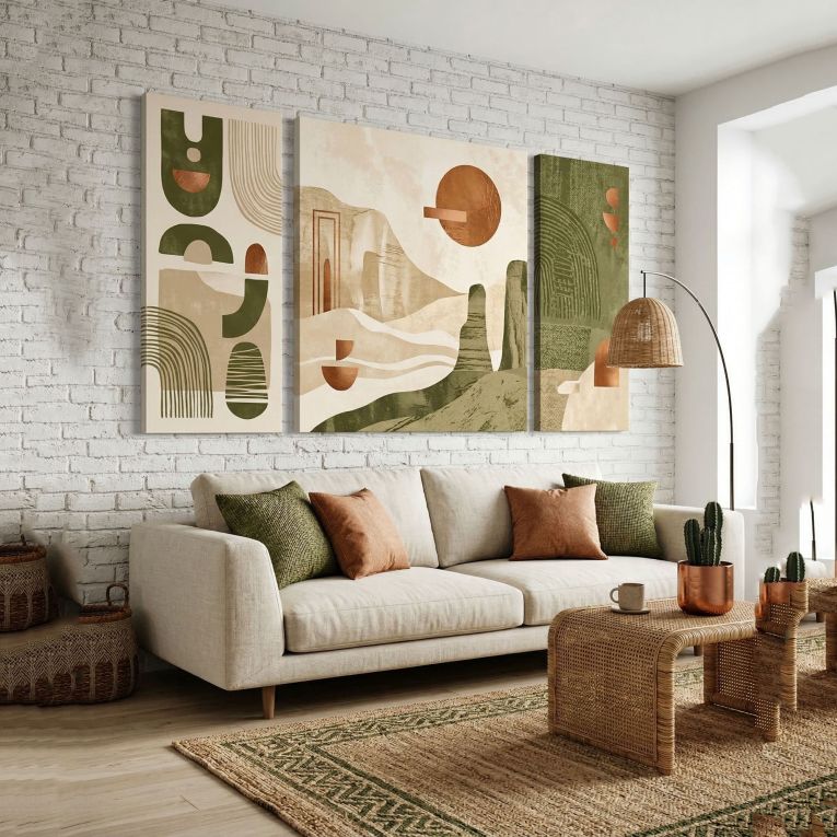 Quadro Multicolore Materiale Struttura in Tessuto Materiale in Legno Nobilitato 90x90h cm, Materiale Struttura in Legno Nobilitato - Nalirine