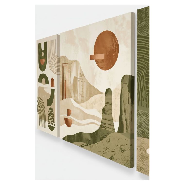Quadro Multicolore Materiale Struttura in Tessuto Materiale in Legno Nobilitato 90x90h cm, Materiale Struttura in Legno Nobilitato - Nalirine