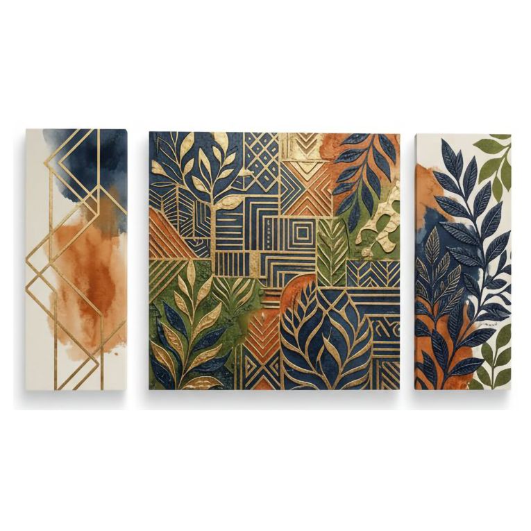 Quadro Multicolore Materiale Struttura in Tessuto Materiale in Legno Nobilitato 90x90h cm, Materiale Struttura in Legno Nobilitato - Namoba