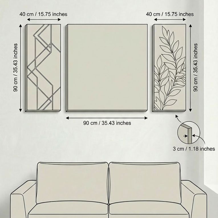 Quadro Multicolore Materiale Struttura in Tessuto Materiale in Legno Nobilitato 90x90h cm, Materiale Struttura in Legno Nobilitato - Namoba