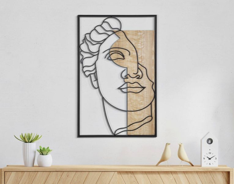 Quadro Multicolore Moderno Materiale Struttura in Metallo 50x80h cm, - Festa