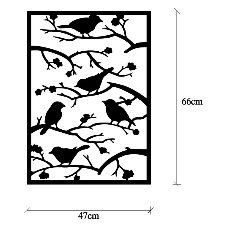 Quadro Nero Materiale Struttura in Metallo 47x66h cm, - Moseri