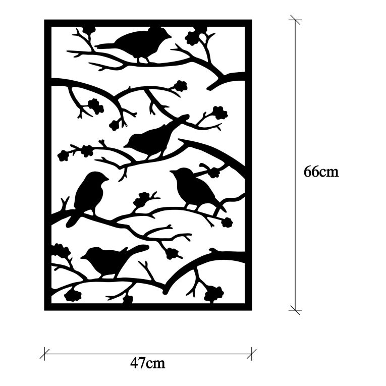 Quadro Nero Materiale Struttura in Metallo 47x66h cm, - Moseri