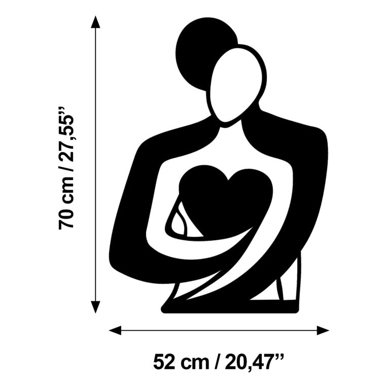 Quadro Nero Materiale Struttura in Metallo 70x52h cm, - Miza