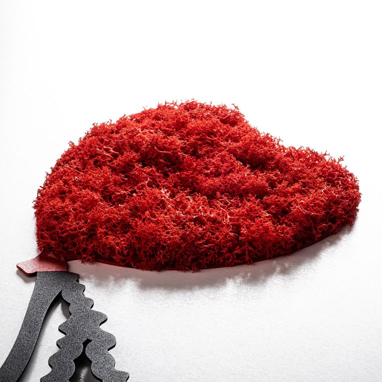Quadro Nero Rosso Materiale Struttura in Metallo Colore Struttura Rosso 105x85h cm, - Momomi