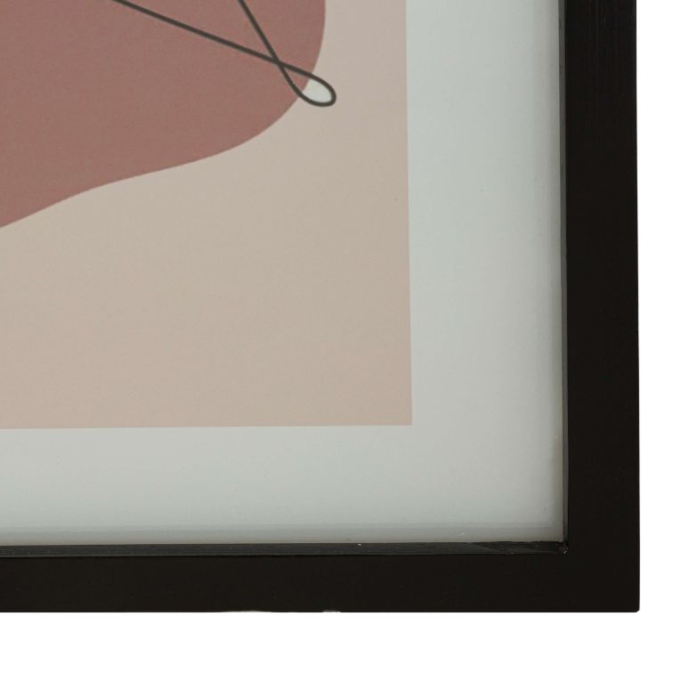 Quadro Rosa Verde Materiale Struttura in Vetro Materiale Struttura in Legno Nobilitato 35x47h cm, Colore Struttura Verde - Ilaro
