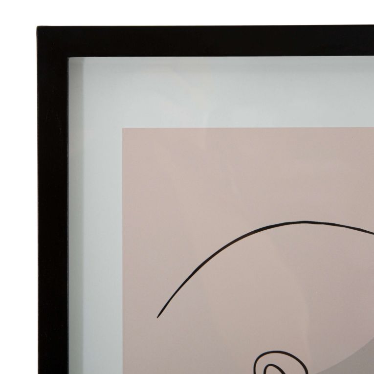 Quadro Rosa Verde Materiale Struttura in Vetro Materiale Struttura in Legno Nobilitato 35x47h cm, Colore Struttura Verde - Silvo
