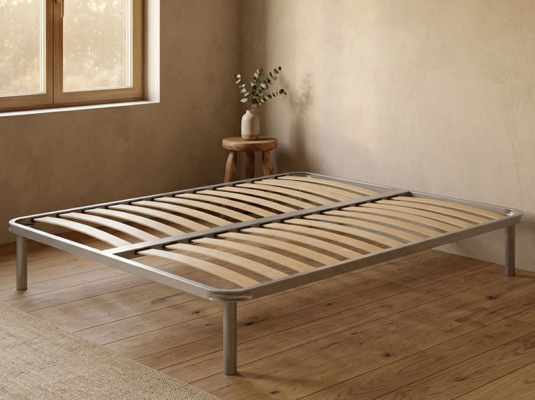 Rete letto matrimoniale Al, 100% Made in Italy, Cm 160x190h 31
