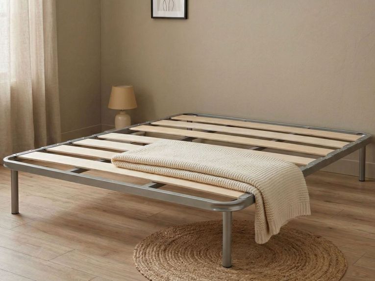 Rete letto matrimoniale Dabatt, 100% Made in Italy, Cm 160x190h31