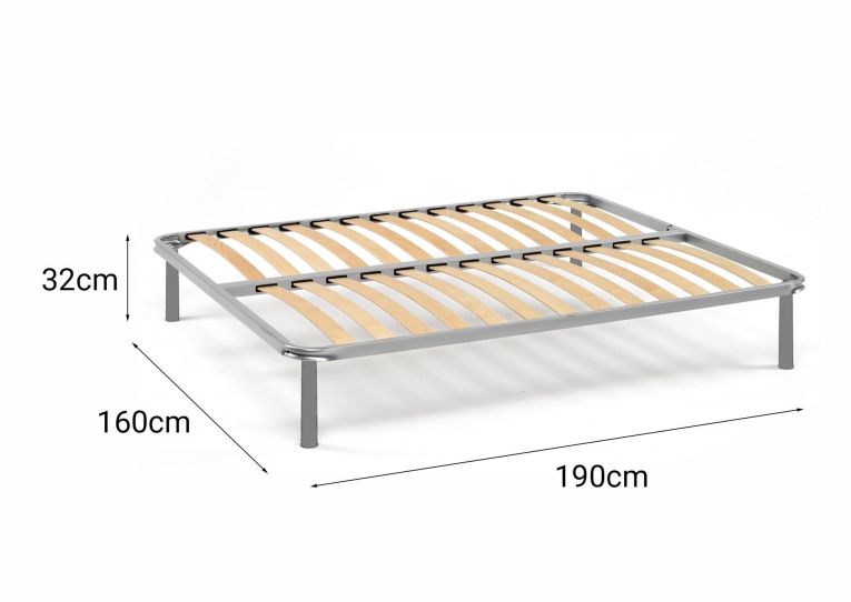 Rete letto matrimoniale Margaret, Rete ortopedica a doghe, 100% Made in Italy, Cm 160x190h 31