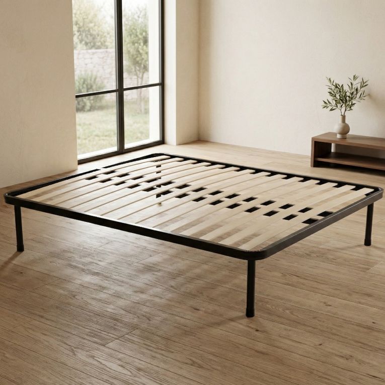 Rete letto matrimoniale Pesci, 100% Made in Italy, 160x190h30 cm