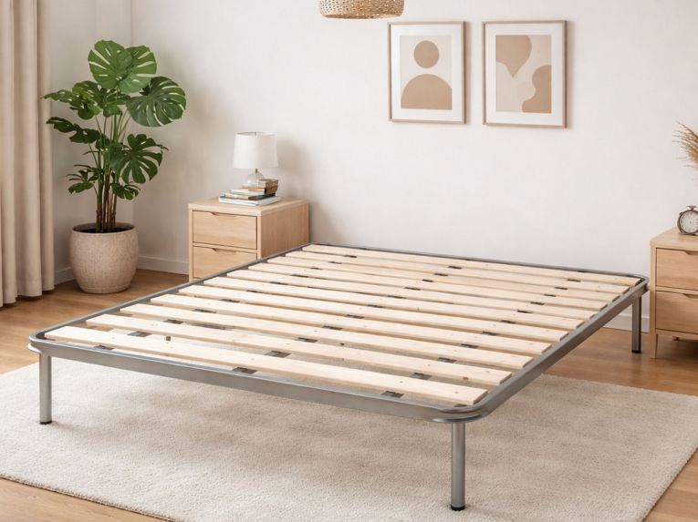 Rete letto piazza e mezza Dabaun, 100% Made in Italy, Cm 120x190h31
