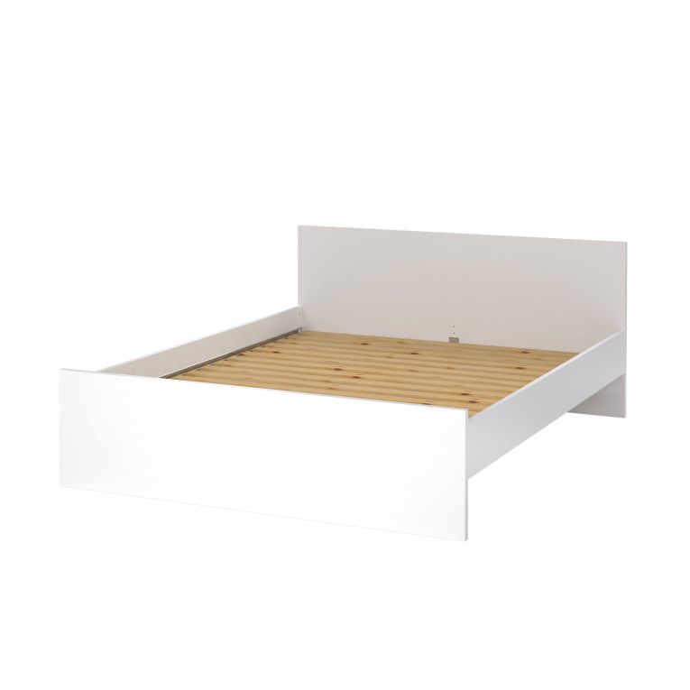 Rete letto piazza e mezza Floria, Base per letto, Rete a doghe, Doghe per struttura letto, 207x166 h80 cm, Bianco