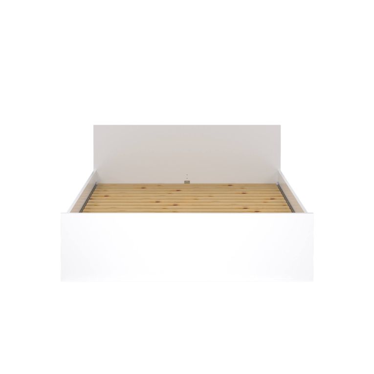 Rete letto piazza e mezza Floria, Base per letto, Rete a doghe, Doghe per struttura letto, 207x166 h80 cm, Bianco