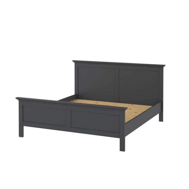 Rete letto piazza e mezza Inaya, Base per letto, Rete a doghe, Doghe per struttura letto, 179x211 h110 cm, Grigio