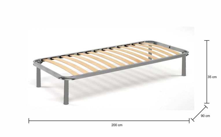 Rete letto singolo Amammata, 100% Made in Italy, Cm 90x200h 34